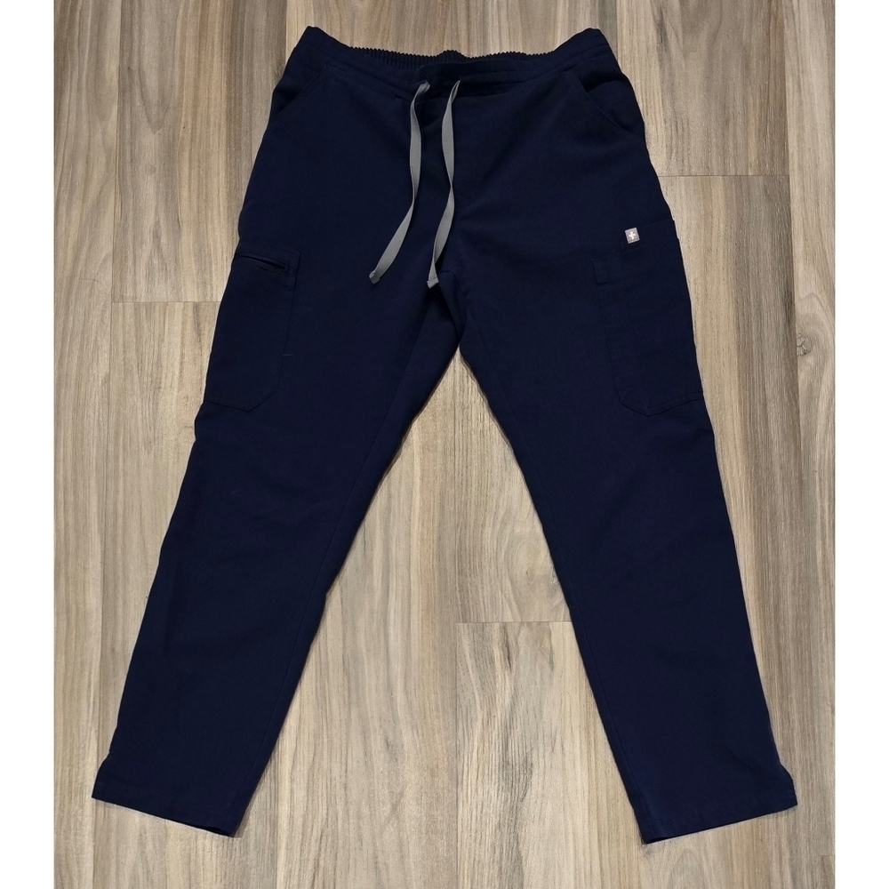 Figs Women's Navy Blue Cargo Scrub Jogger Pants